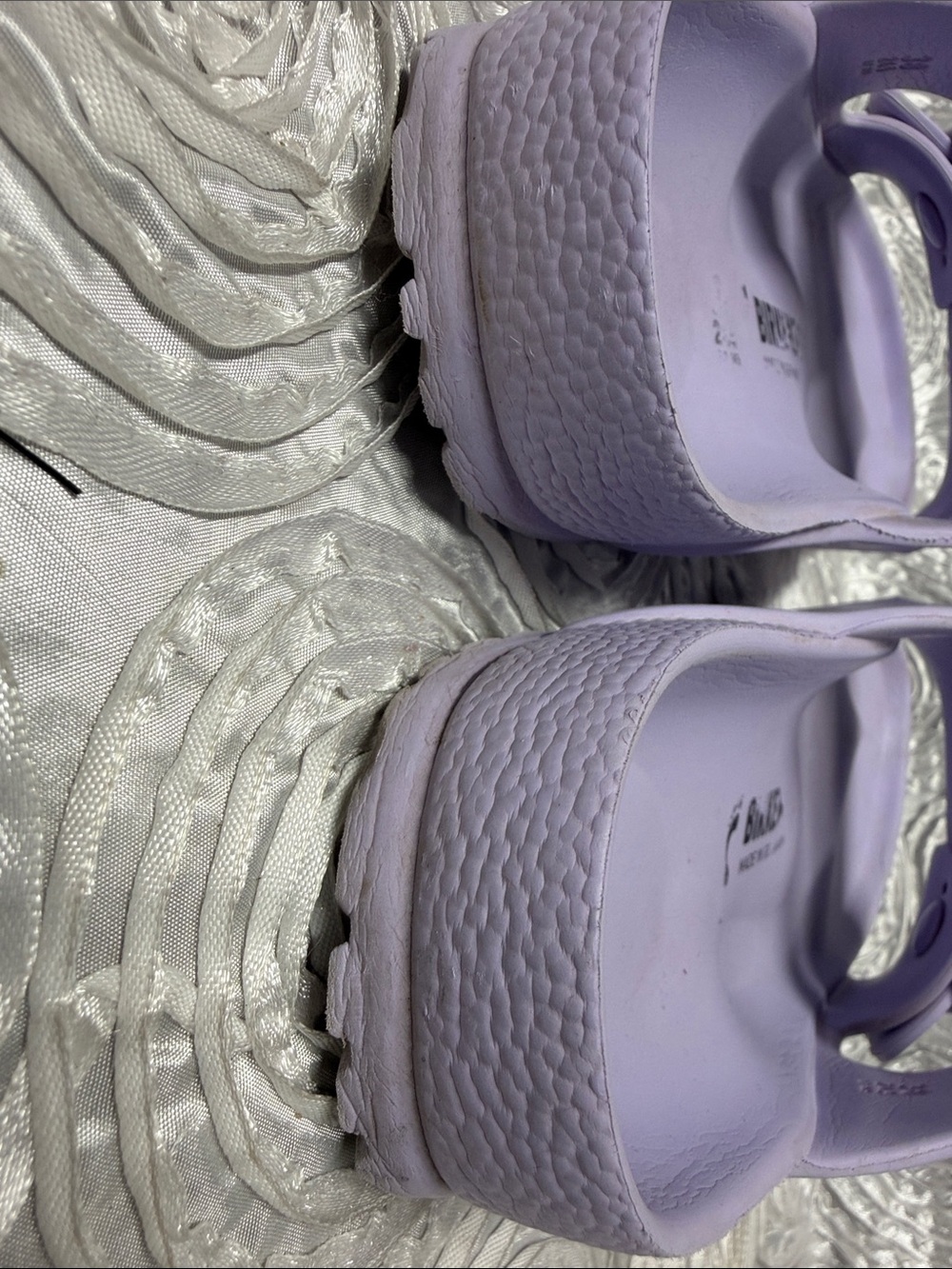 Birkenstock Two-Strap Slide Sandals in Light Lavender - Picture 11 of 16